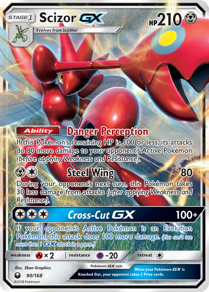 Scizor-GX 90/168 Rare Holo GX | Celestial Storm | Pokemon Card