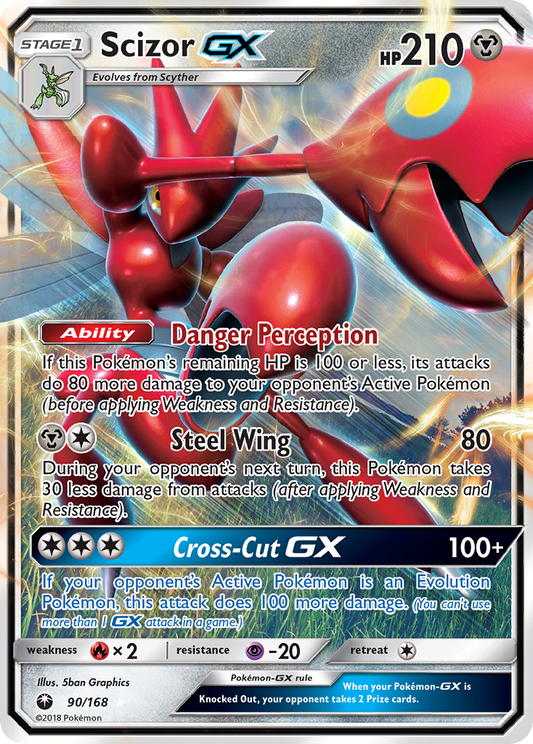 Scizor-GX 90/168 Rare Holo GX | Celestial Storm | Pokemon Card