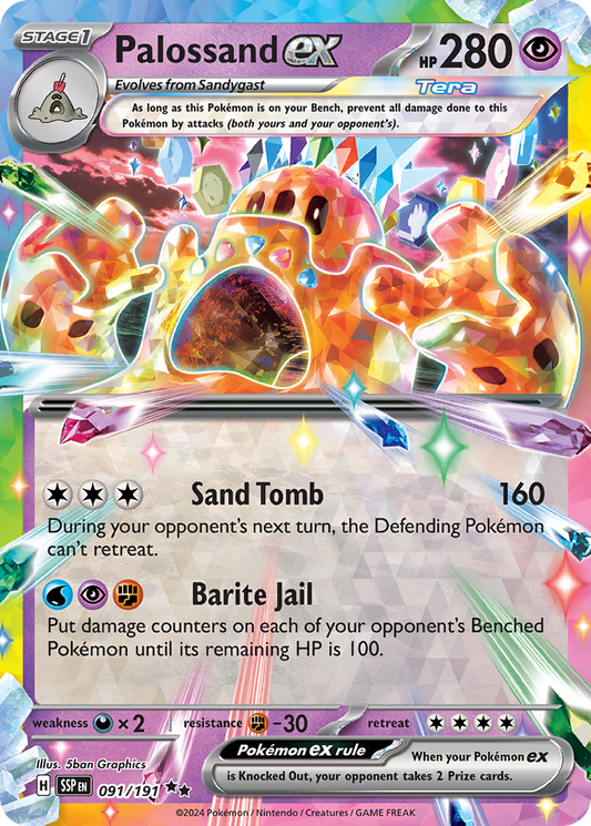 Palossand ex 91/191 Double Rare | Surging Sparks | Pokemon Card