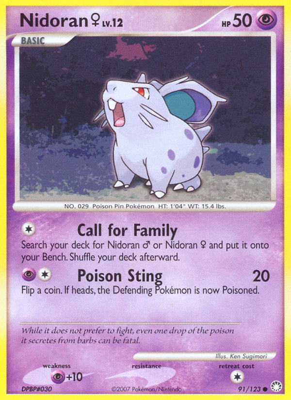 Nidoran ♀ 91/123 Common | Mysterious Treasures | Pokemon Card
