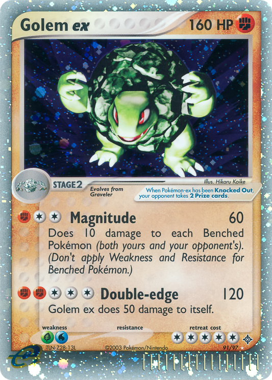 Golem ex 91/97 Rare Holo EX | Dragon | Pokemon Card
