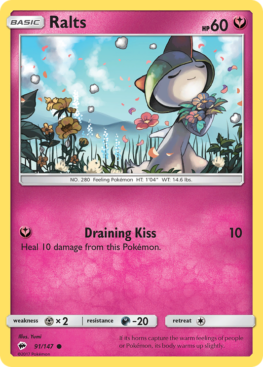 Ralts 91/147 Common | Burning Shadows | Pokemon Card