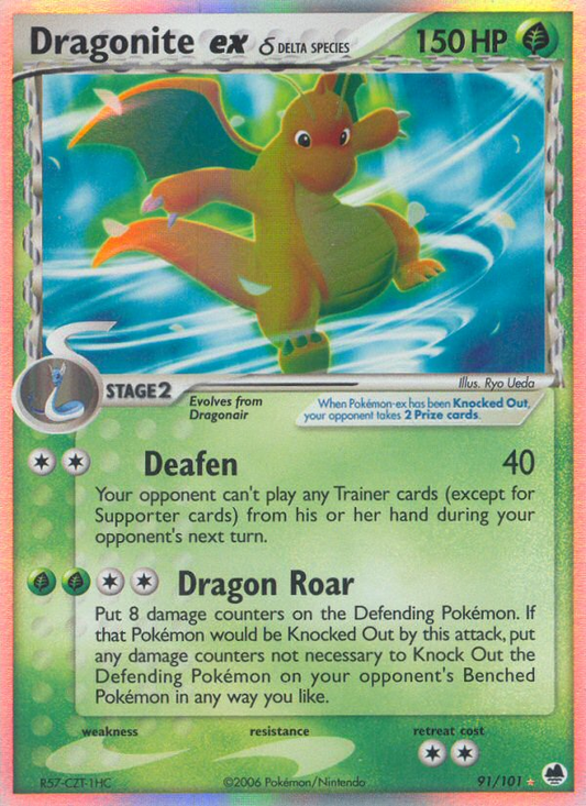 Dragonite ex δ 91/101 Rare Holo EX | Dragon Frontiers | Pokemon Card
