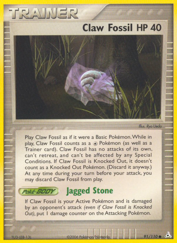 Claw Fossil 91/110 Common | Holon Phantoms | Pokemon Card