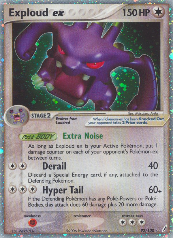 Exploud ex 92/100 Rare Holo EX | Crystal Guardians | Pokemon Card