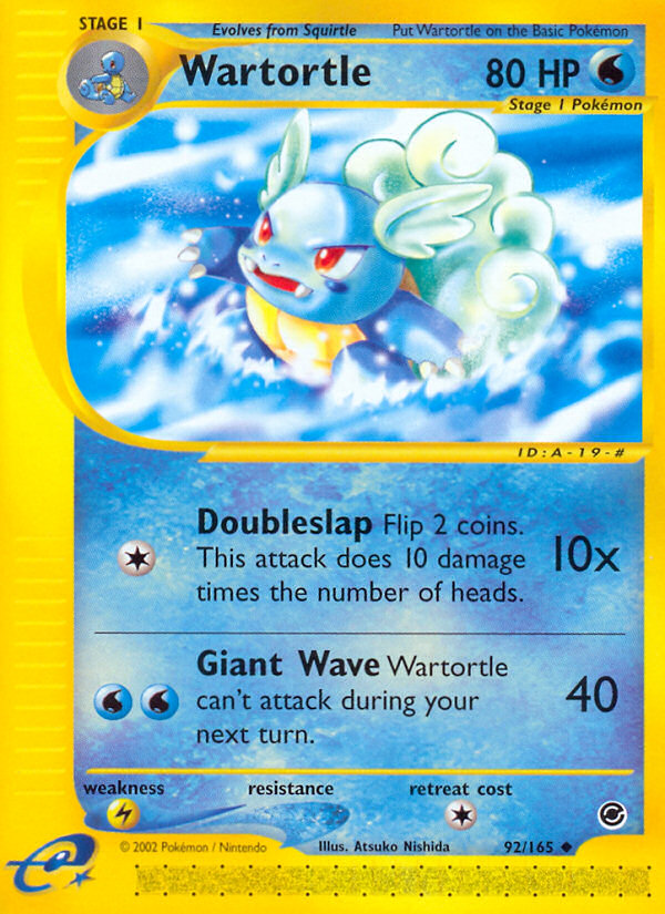 Wartortle 92/165 Uncommon | Expedition Base Set | Pokemon Card