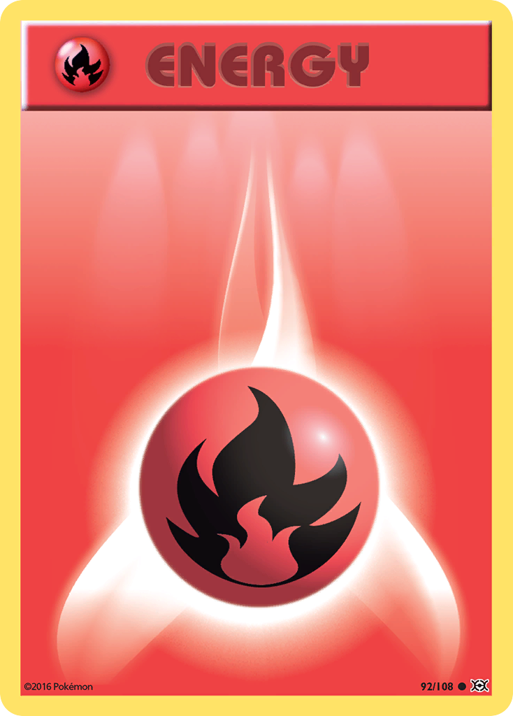Fire Energy 92/108 Common | Evolutions | Pokemon Card