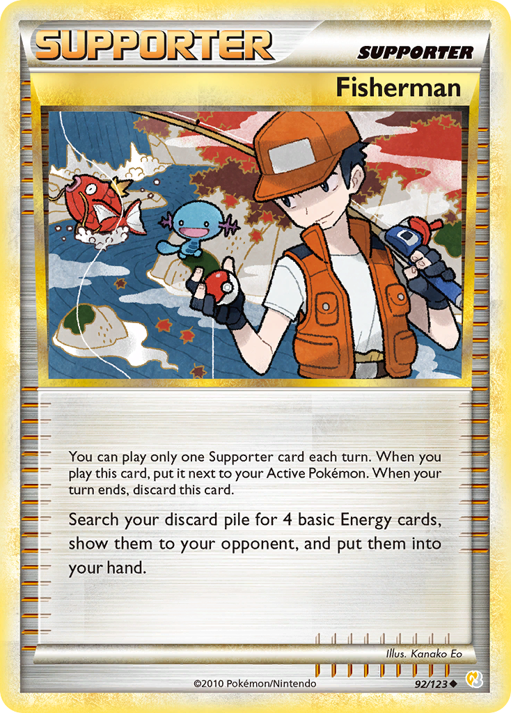 Fisherman 92/123 Uncommon | HeartGold & SoulSilver | Pokemon Card