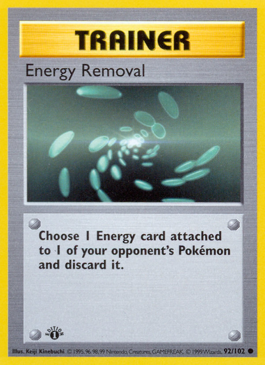 Energy Removal 92/102 Common | Base | Pokemon Card