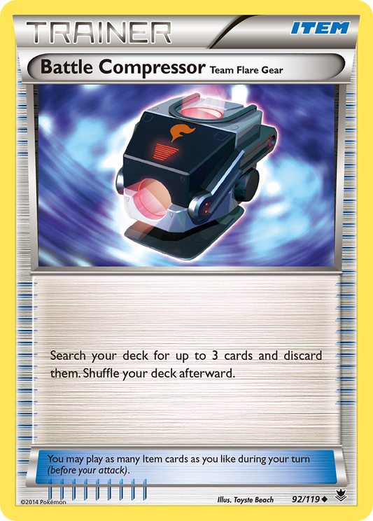 Battle Compressor Team Flare Gear 92/119 Uncommon | Phantom Forces | Pokemon Card