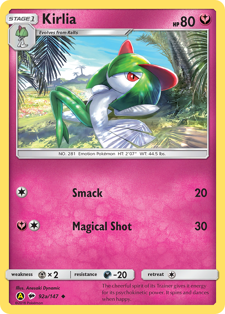 Kirlia 92a/147 Uncommon | Burning Shadows | Pokemon Card