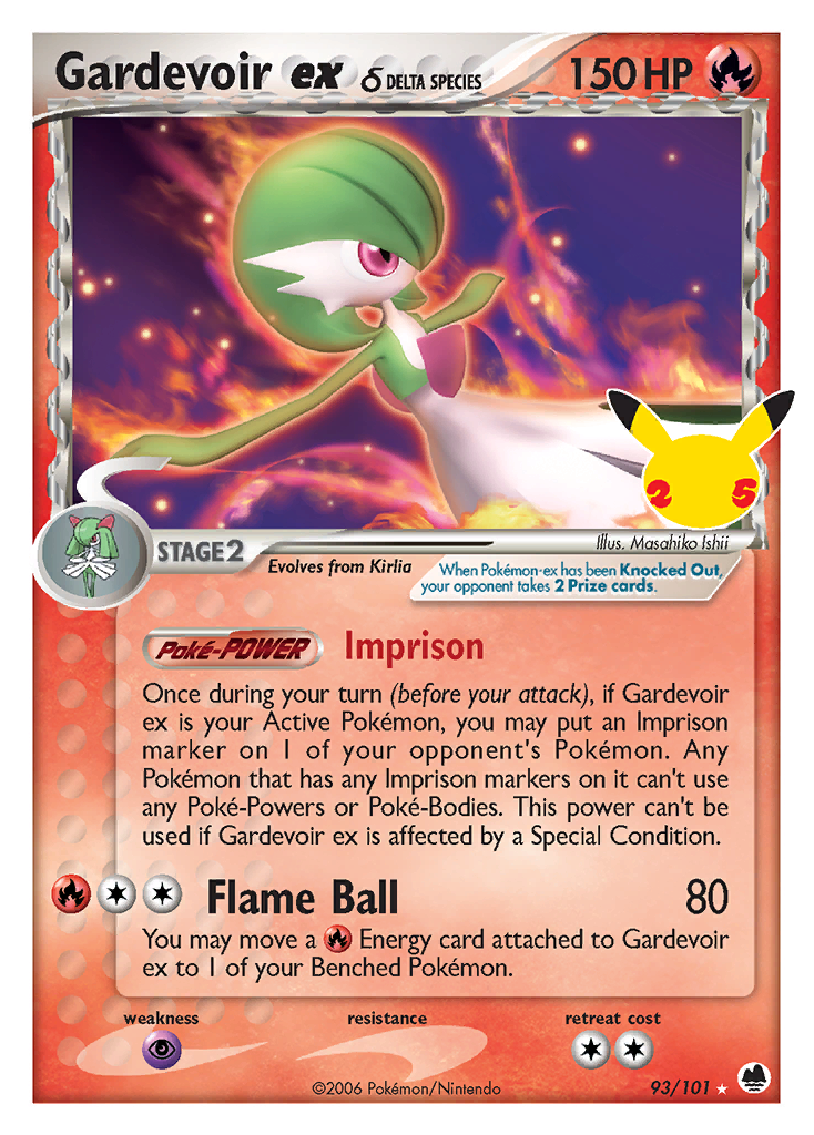 Gardevoir ex δ 93/25 Classic Collection | Celebrations: Classic Collection | Pokemon Card