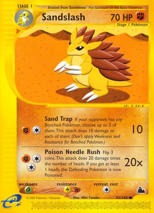 Sandslash 93/144 Common | Skyridge | Pokemon Card