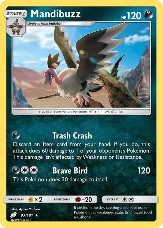 Mandibuzz 93/181 Rare | Team Up | Pokemon Card