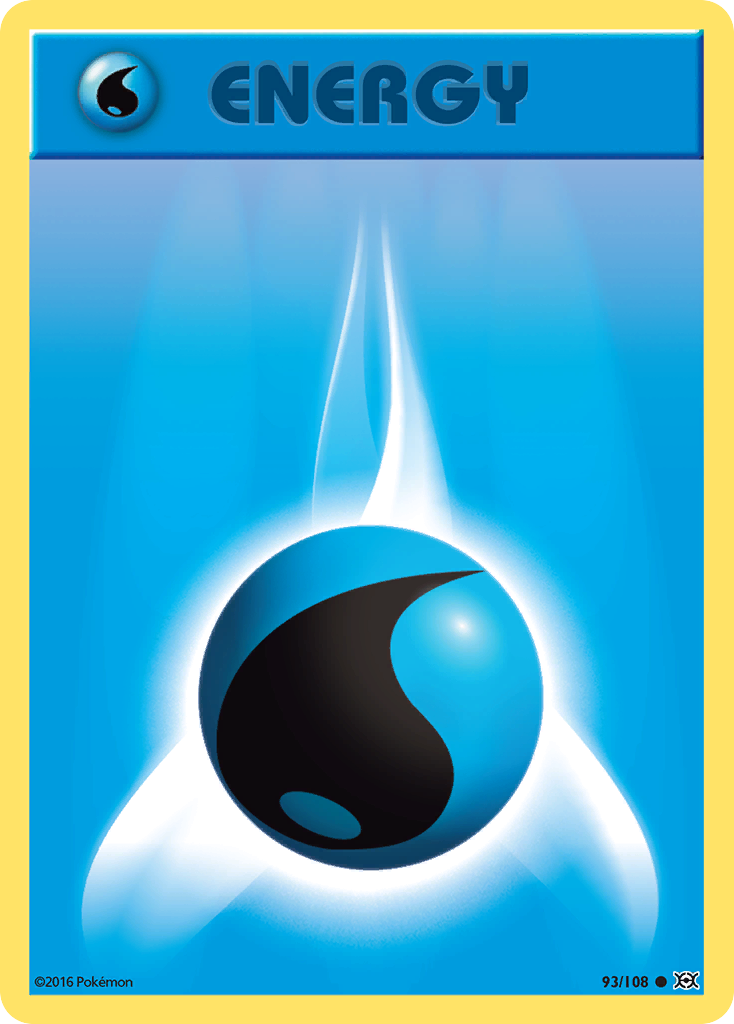 Water Energy 93/108 Common | Evolutions | Pokemon Card