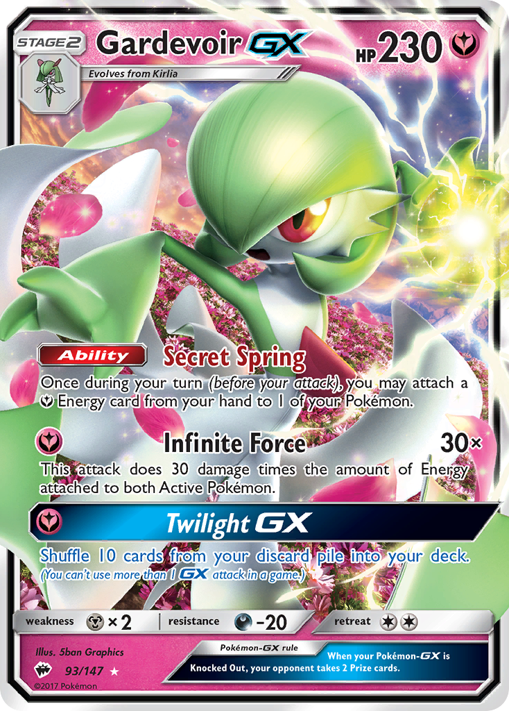 Gardevoir-GX 93/147 Rare Holo GX | Burning Shadows | Pokemon Card