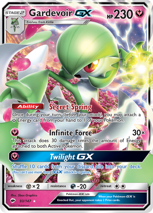 Gardevoir-GX 93/147 Rare Holo GX | Burning Shadows | Pokemon Card