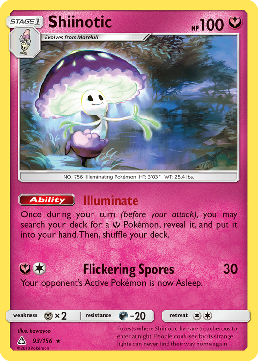 Shiinotic 93/156 Rare | Ultra Prism | Pokemon Card