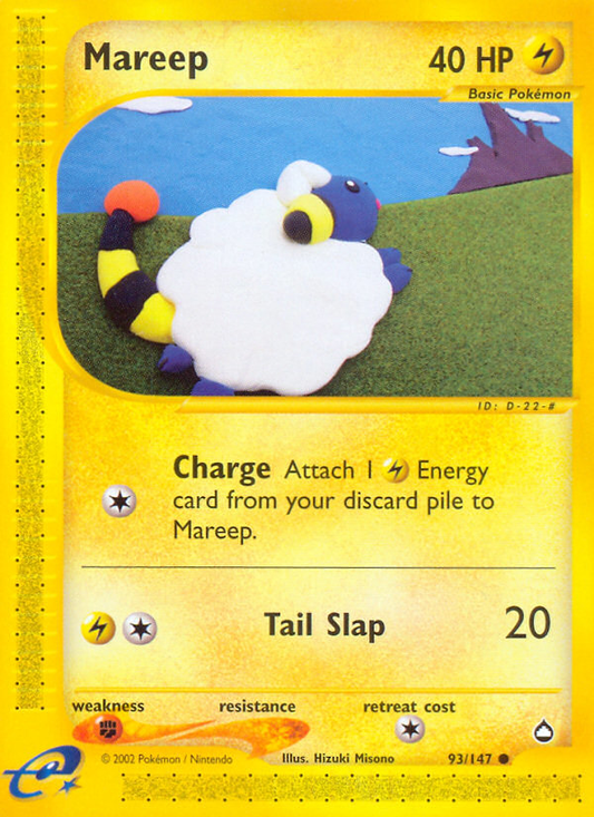 Mareep 93/147 Common | Aquapolis | Pokemon Card