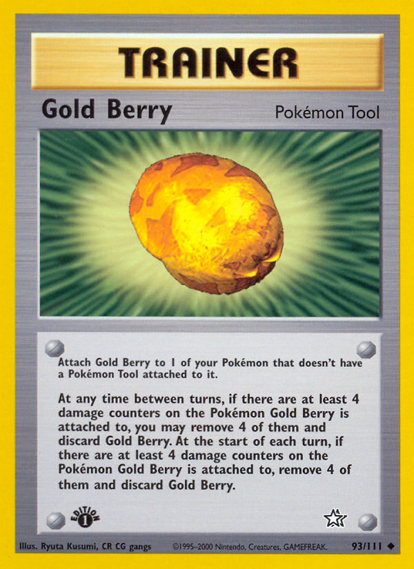 Gold Berry 93/111 Uncommon | Neo Genesis | Pokemon Card
