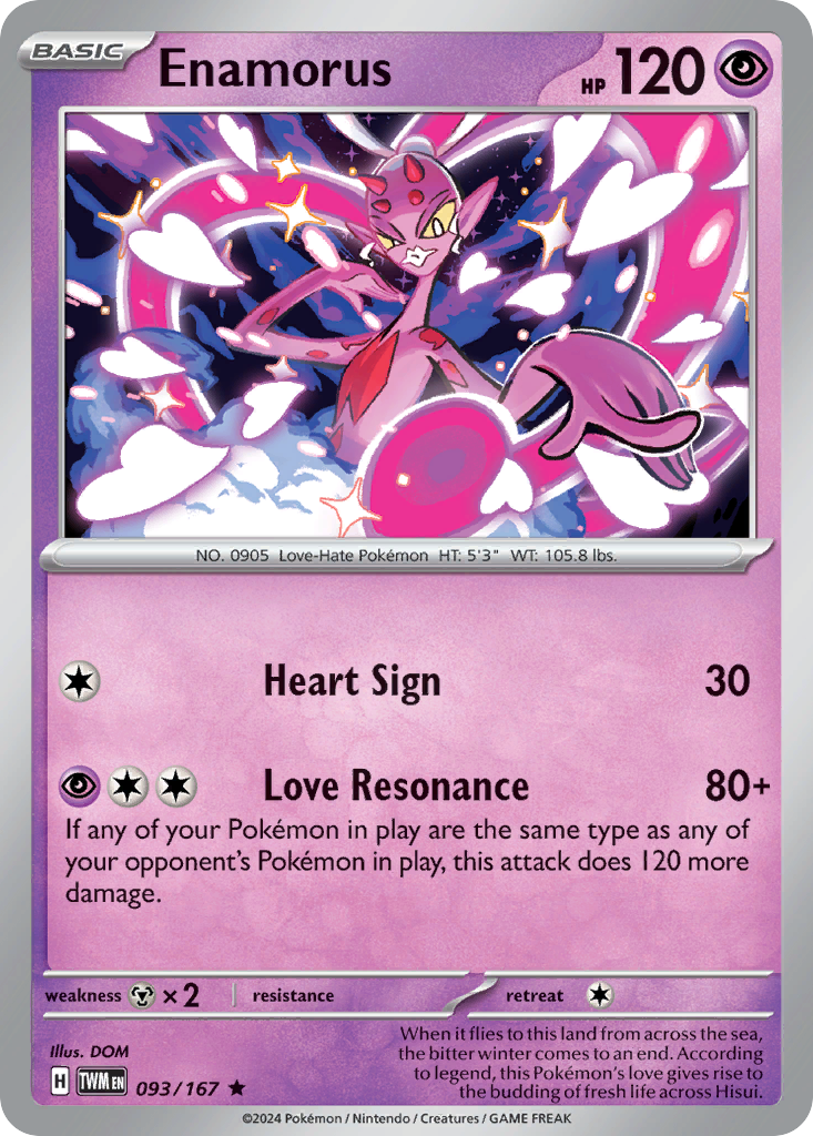 Enamorus 93/167 Rare Holo | Twilight Masquerade | Pokemon Card