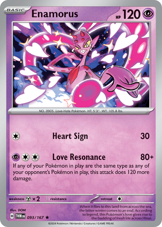 Enamorus 93/167 Rare Holo | Twilight Masquerade | Pokemon Card