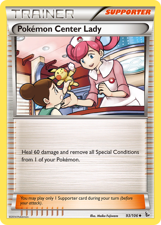 Pokémon Center Lady 93/106 Uncommon | Flashfire | Pokemon Card