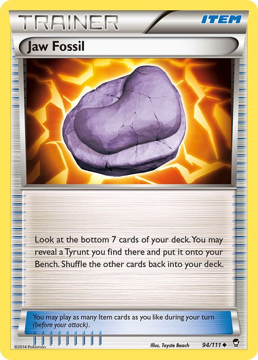 Jaw Fossil 94/111 Uncommon | Furious Fists | Pokemon Card