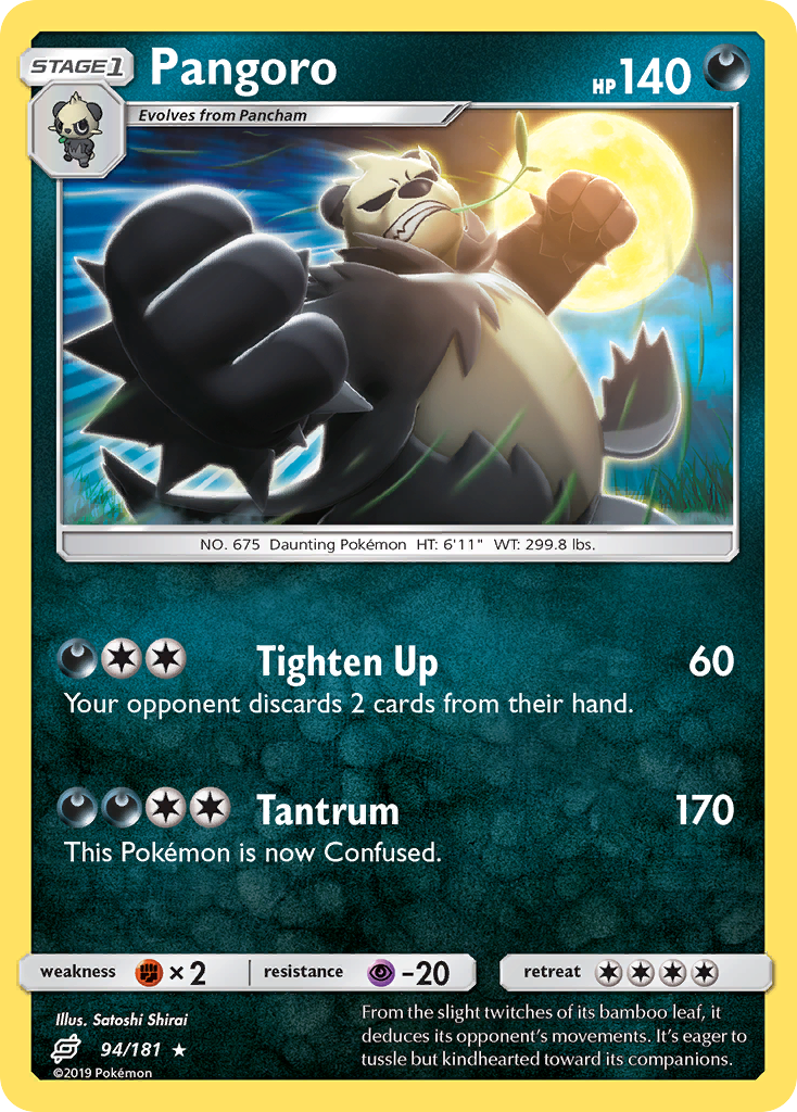 Pangoro 94/181 Rare | Team Up | Pokemon Card