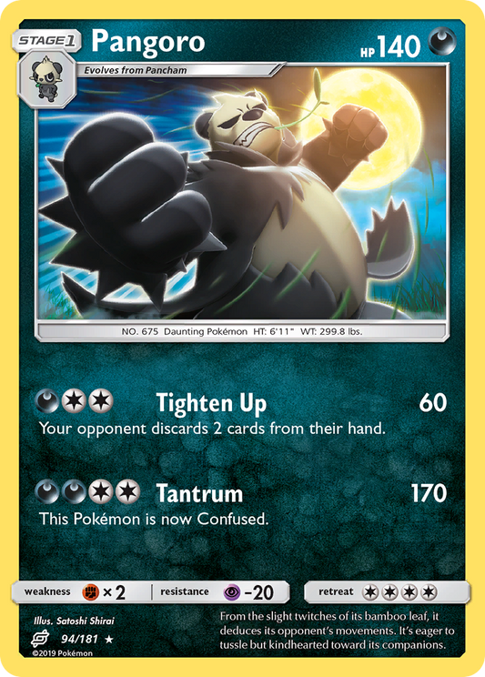 Pangoro 94/181 Rare | Team Up | Pokemon Card