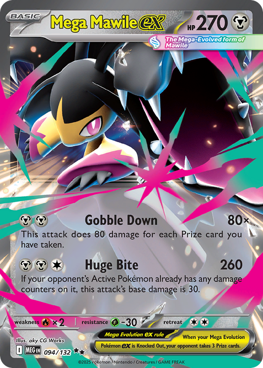 Mega Mawile ex 94/132 Double Rare | Mega Evolution | Pokemon Card