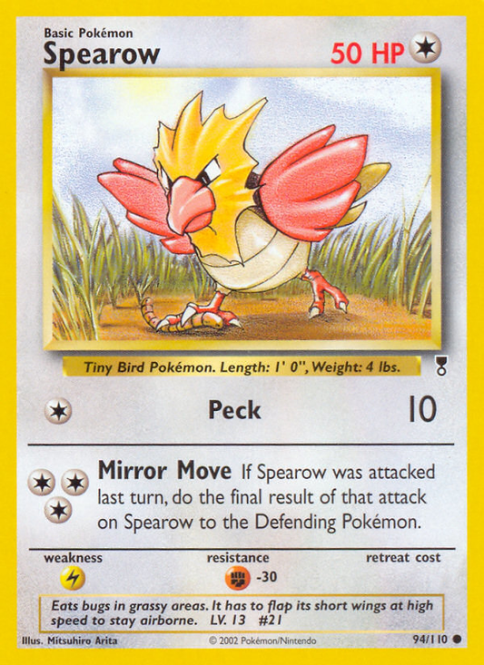 Spearow 94/110 Common | Legendary Collection | Pokemon Card