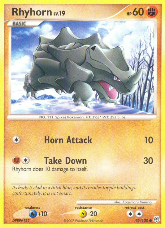 Rhyhorn 95/130 Common | Diamond & Pearl | Pokemon Card