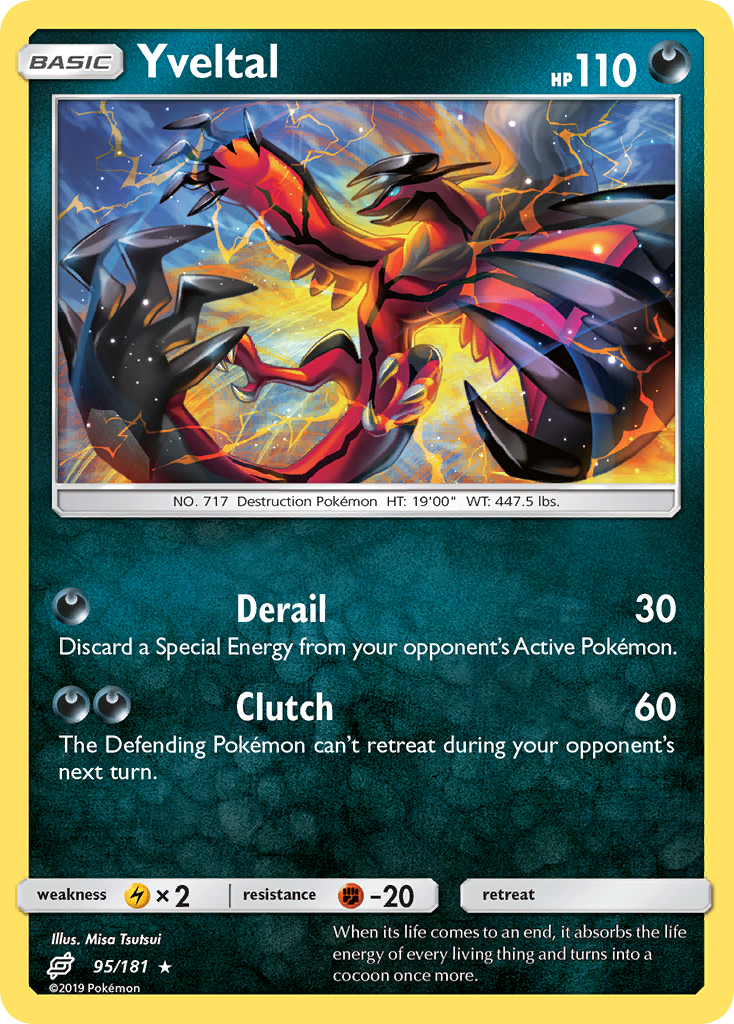 Yveltal 95/181 Rare Holo | Team Up | Pokemon Card