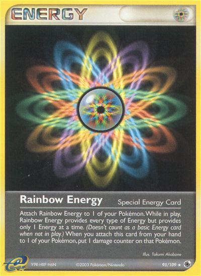 Rainbow Energy 95/109 Rare | Ruby & Sapphire | Pokemon Card