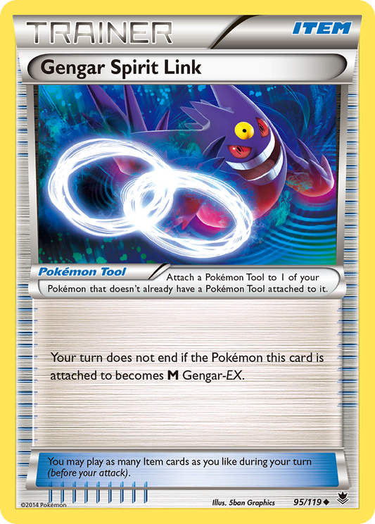 Gengar Spirit Link 95/119 Uncommon | Phantom Forces | Pokemon Card