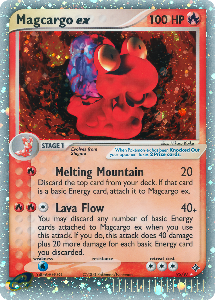 Magcargo ex 95/97 Rare Holo EX | Dragon | Pokemon Card