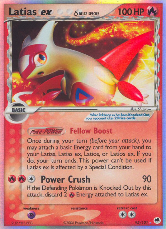 Latias ex δ 95/101 Rare Holo EX | Dragon Frontiers | Pokemon Card