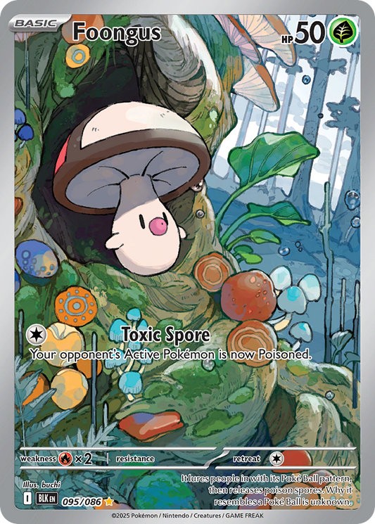 Foongus 95/86 Illustration Rare | Black Bolt | Pokemon Card