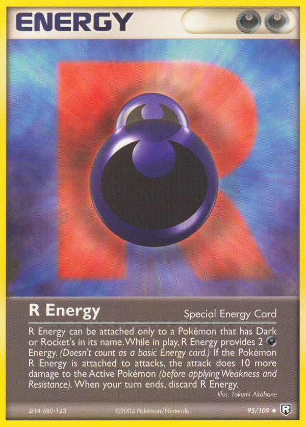 R Energy 95/109 Uncommon | Team Rocket Returns | Pokemon Card