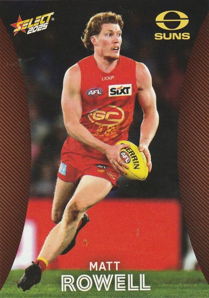 Matt Rowell #96 Gold Coast Suns | 2025 Select AFL Footy Stars | Trading Card