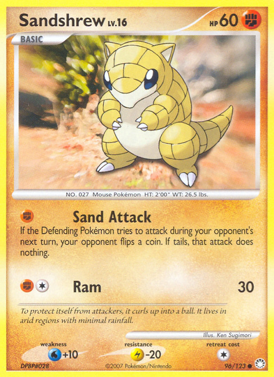 Sandshrew 96/123 Common | Mysterious Treasures | Pokemon Card