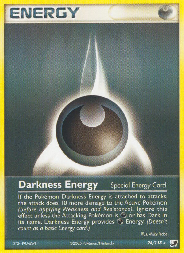 Darkness Energy 96/115 Rare | Unseen Forces | Pokemon Card