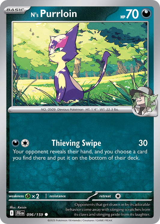 N's Purrloin 96/159 Common | Journey Together | Pokemon Card