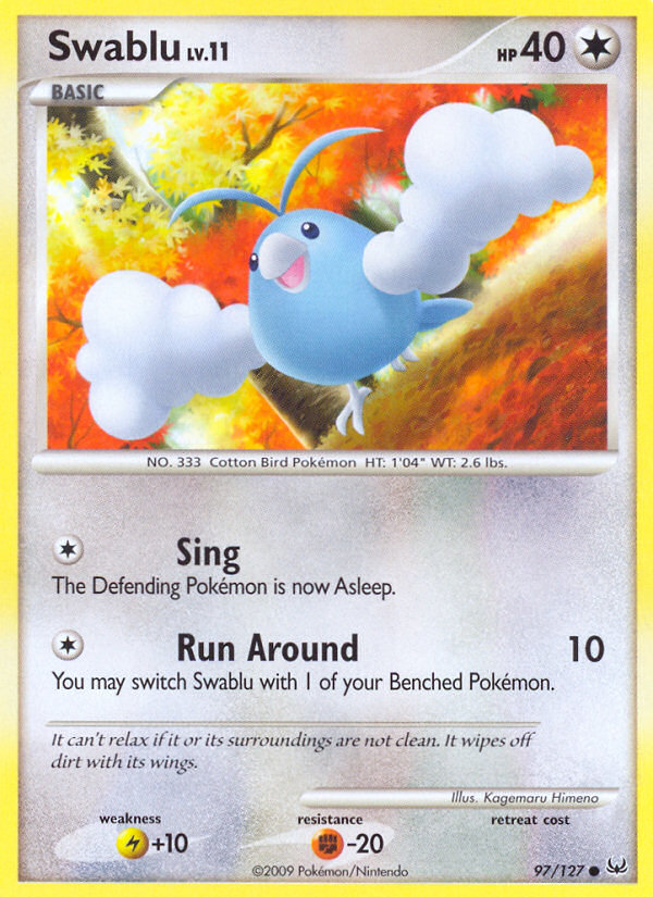 Swablu 97/127 Common | Platinum | Pokemon Card