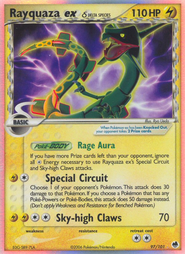 Rayquaza ex δ 97/101 Rare Holo EX | Dragon Frontiers | Pokemon Card