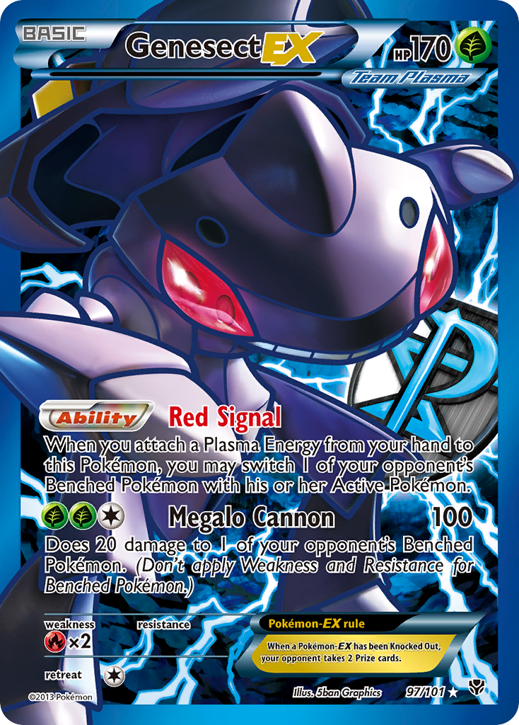 Genesect-EX 97/101 Rare Ultra | Plasma Blast | Pokemon Card