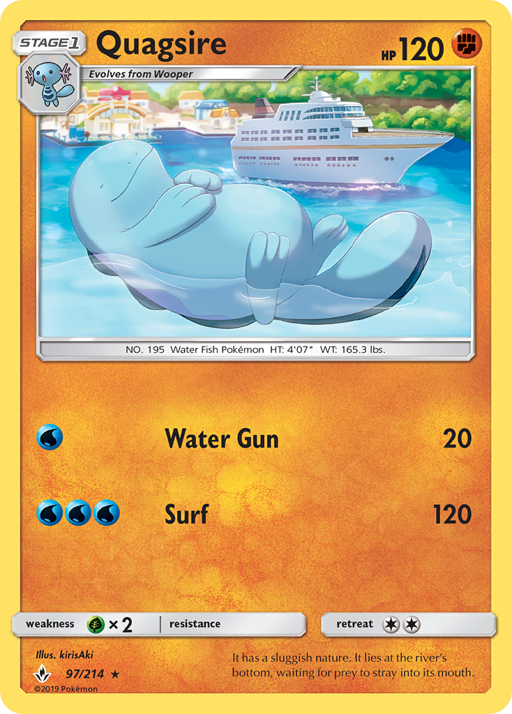Quagsire 97/214 Rare | Unbroken Bonds | Pokemon Card