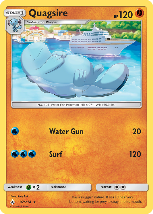 Quagsire 97/214 Rare | Unbroken Bonds | Pokemon Card