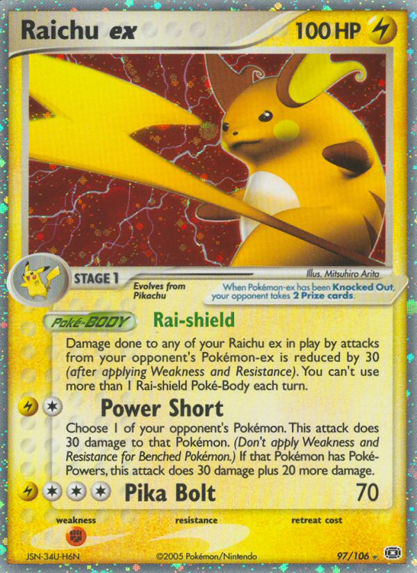 Raichu ex 97/106 Rare Holo EX | Emerald | Pokemon Card